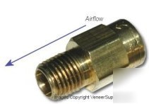 High flow brass check valve for veneer vacuum press