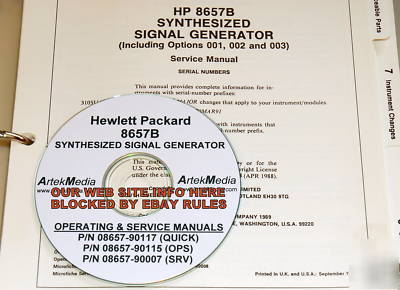 Hp 8657B operator & service manuals ( full schematics)