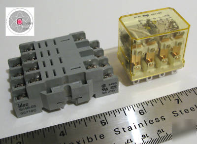 Idec power relay RH4B-u DC12V (4PDT 10AMP) coil 12VDC