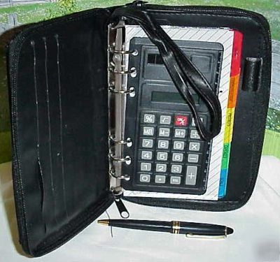 New in box personal organizer w calculator & pen & etc 