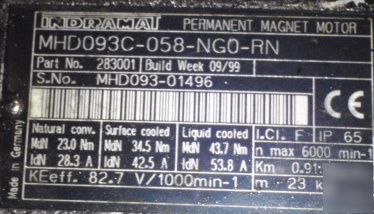 Rexroth indramat #MHD093C-058-NG0-rn servo motor
