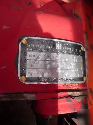 International harvester tractor farmall super md 