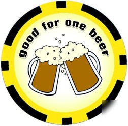 100 - beer chip 11.5 grams 39 mm in diameter