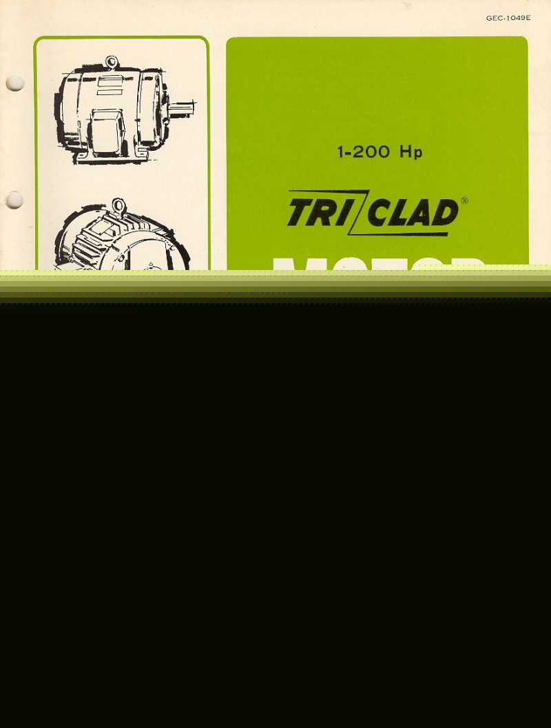 Ge general electric 1-200 hp ac motor catalog 1966