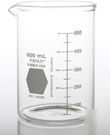 Kimble/kontes kimax brand heavy-duty beakers: 14005 600