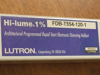 Lutron hi-lume dimming ballast fluorescent lighting 