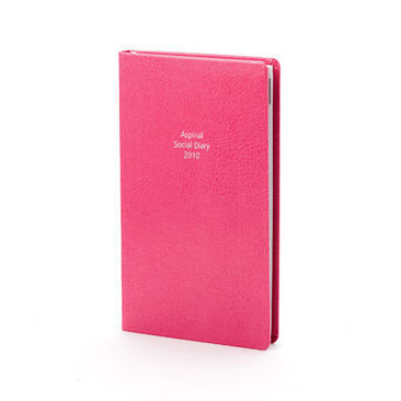 New aspinal of london slim social diary blue brand gift