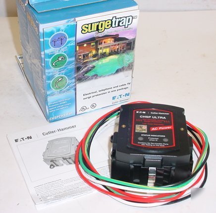 New 2 cutler hammer 3 way surge protector surgetraps