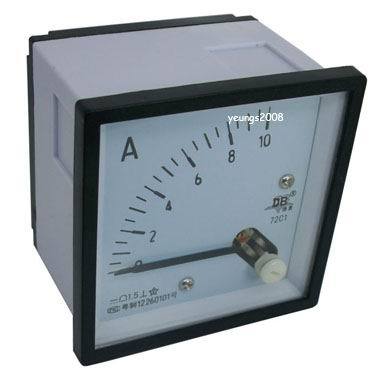 New dc 10A analog amp current panel meter ammeter