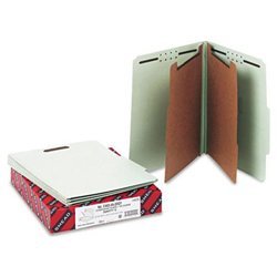 New smead pressboard classification folders w/tab, l...
