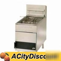 New star-max 18LB tube type twin basket gas fryer