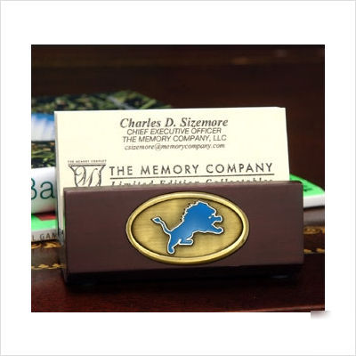 The memory company detroit lions business card holder