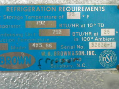 W.a. brown & sons 5'X46