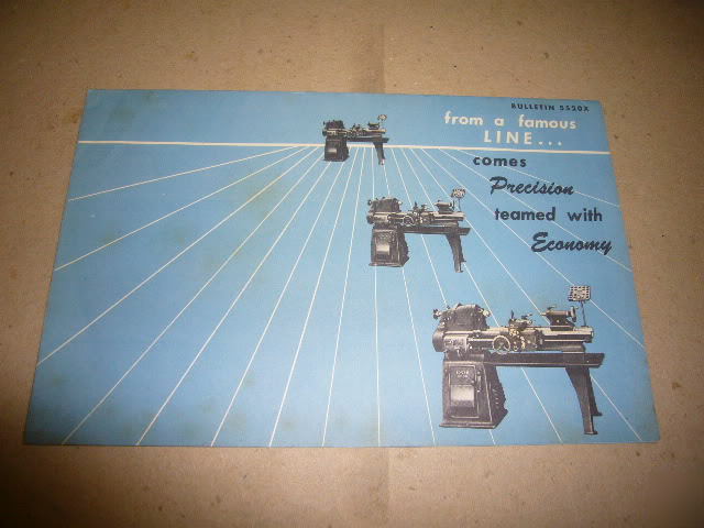 1955 bulletin south bend 13 lathes truly precision rara