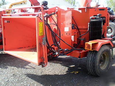 2000 salsco 813 diesel wood chipper w/ trailer
