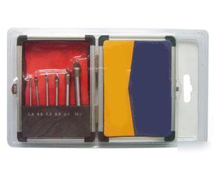 6PC industrial glass ceramic tile drill bit set & case