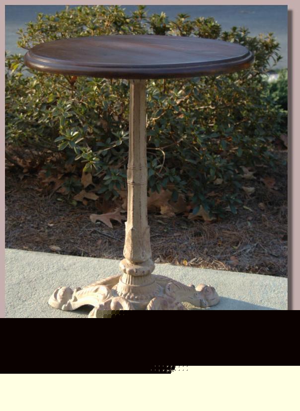 Cafe coffee shop or restaurant garden table cast iron