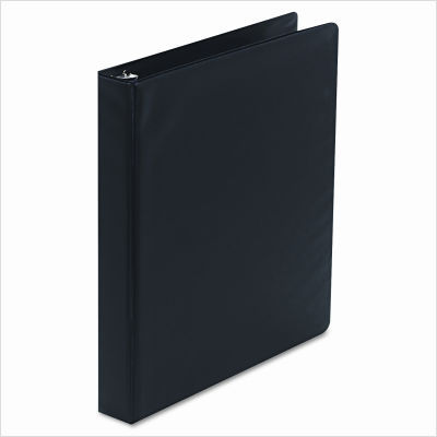 Basic vinyl d-ring binder, 1IN capacity, black