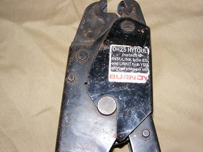 Burndy oh-25 OH25 one hand ratchet crimp tool