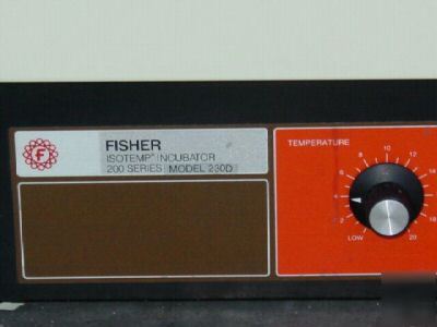 Fisher thermo 230D 200 series isotemp lab incubator