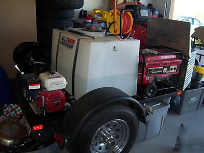 Mobile auto detail trailer car wash pressure washer 
