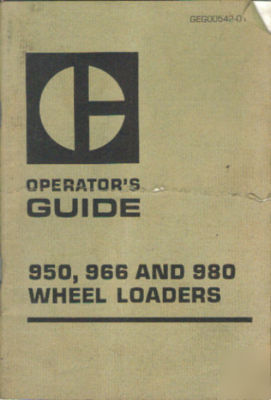 Operator's guide 950, 966 and 980 wheel loaders