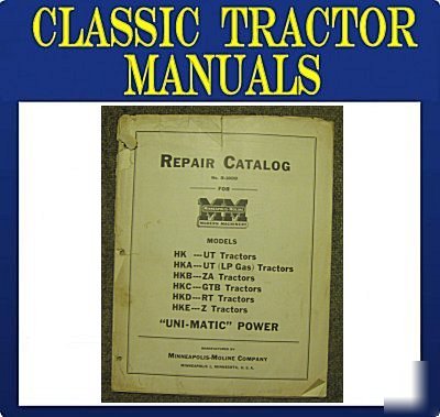 Original minn. moline uni-matic power hydraulics manual