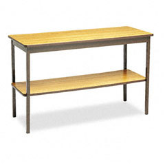 Barricks utility table wbottom storage shelf