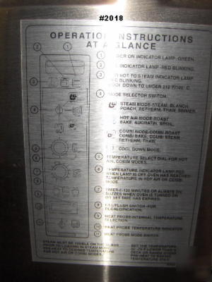 Electric blodgett combi steam oven cos 101 s stack oven