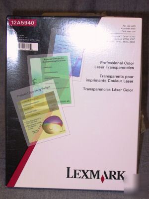 Lexmark professional color laser transparencies (24)