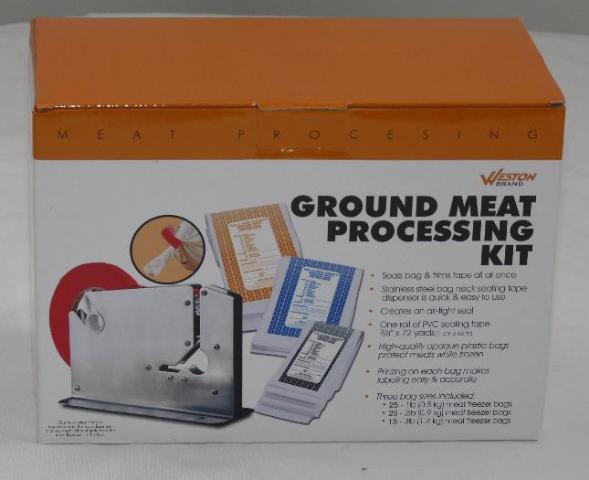 New ground meat freezer bag kit w/pvc tape & dispenser