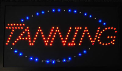 New premium led tanning open window sign beauty salon 