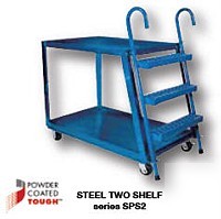 Stock picker trucks steel 2 shelves cart equipment