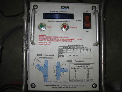 Zurn polypropylene electrofusion machine