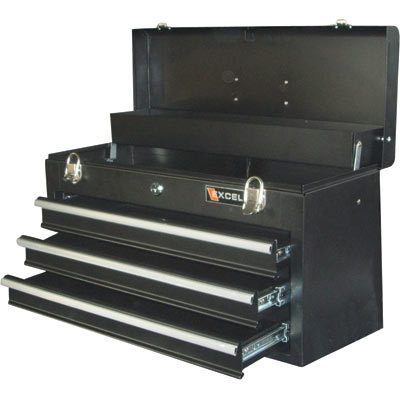 Excel 3-drawer portable metal toolbox, model# TB133