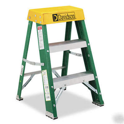 17X22X24 folding fiberglass & aluminum 2 step ladder 