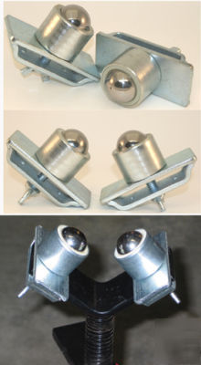 3 pairs of ball transfer heads, fits v-head pipe stands