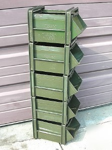 4 stackbin & stack rack no.0 stacking steel storage bin