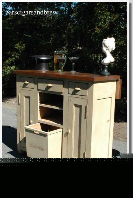 French country island bar furniture pine antique styl