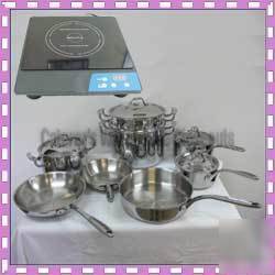 Induction stove w/ 13 piece cookware set saucepan 
