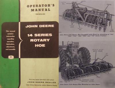 John deere 214, 314, 414, 614, 814 rotary hoes manual