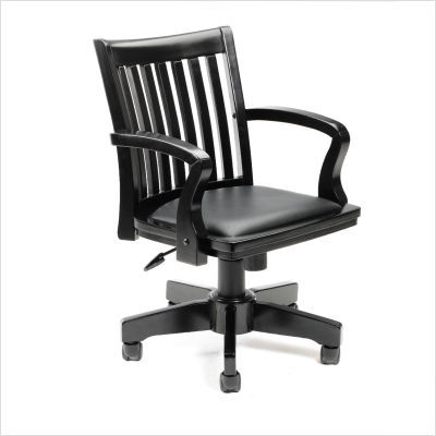 New boss office products banker's chair cherry finish 