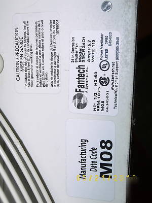 New fantech 2SCR24D1 corrosion-resistant shutter fan 