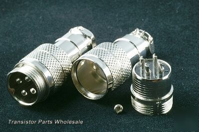 Pkg 50 x 4 pin male microphone panel chassis connector