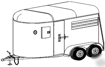 Trailer plans BB12HR 12' horse trailer plans