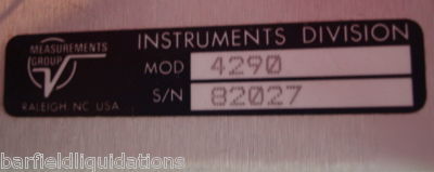 Measurements group system 4000 measurement -4 units-