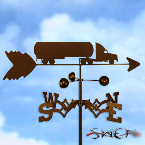 New hand made oil tanker semi truck weathervane ~ ~