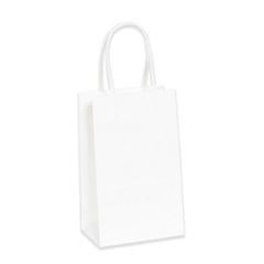 Shoplet select white paper shopping bags 5 14 x 3 14 x