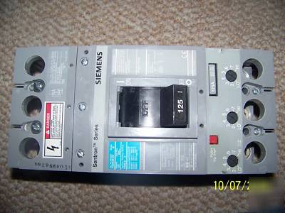 Siemens FXD63B125 125 a 600 v circuit breaker fxd