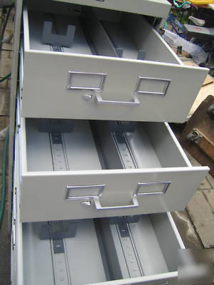 Tennsco 7 drawers grey file cabinet for 5 x 8 cards